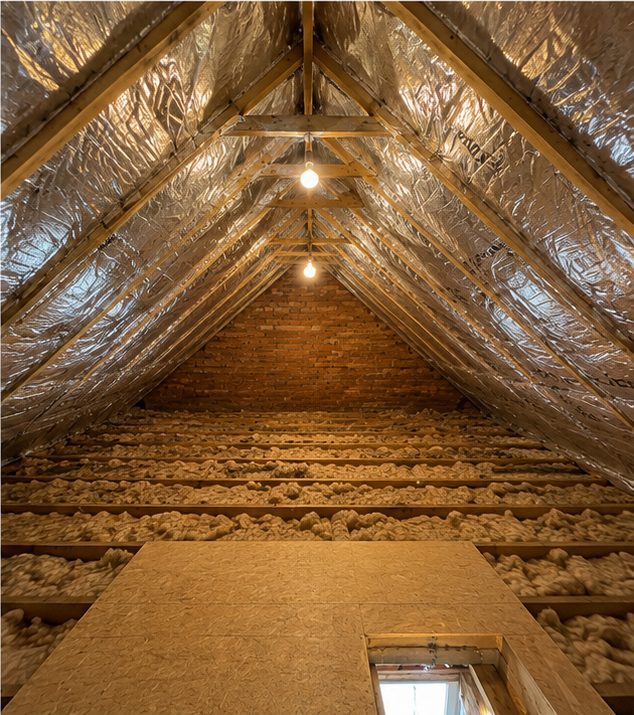 After: the completed SuperFOIL SF19 multifoil installation in a Nottingham loft
